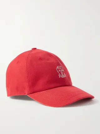 Embroidered Cotton-Gabardine Baseball Cap