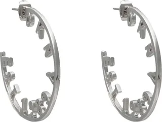 Dkny 1989 Round Hoop Earrings Silver