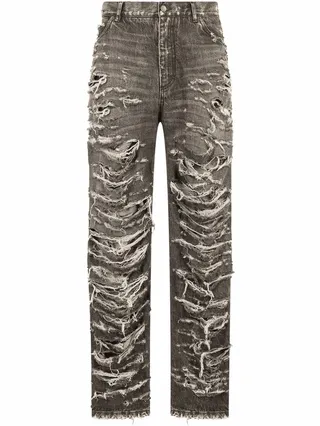 Ripped Wide Leg Jeans