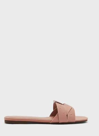 Textured Woven Design Flat Sandal