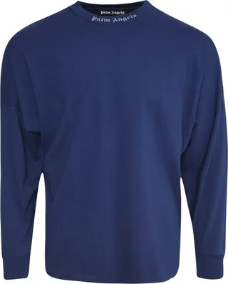 Classic Logo Oversized Long-sleeve Tee Blue Iridescent