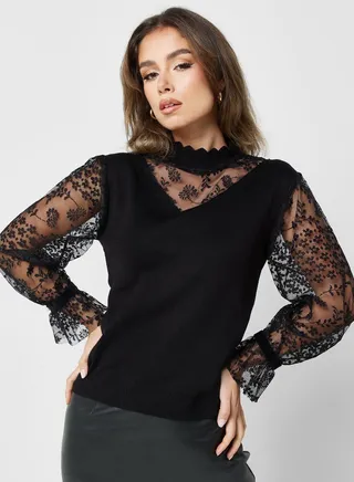Lace Detail Vest
