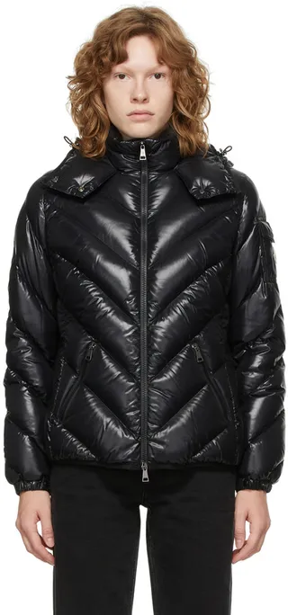 Moncler Black Down Chevron Brouel Jacket
