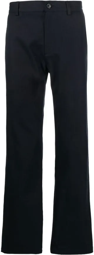 Mid-Rise Straight-Leg Trousers