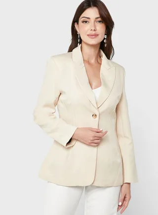 Single Breasted Flared Blazer