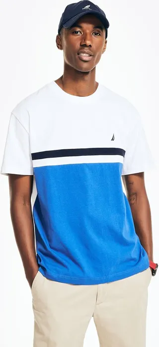 Chest-Stripe Crewneck T-Shirt