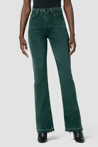 Hudson Jeans Faye Ultra High-Rise Bootcut Jeans - Overdye Scarab