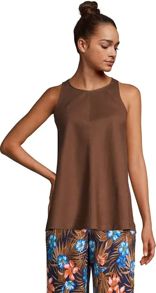 Lands' End Women's Tall Linen Sleeveless Top - Large Tall - Allspice