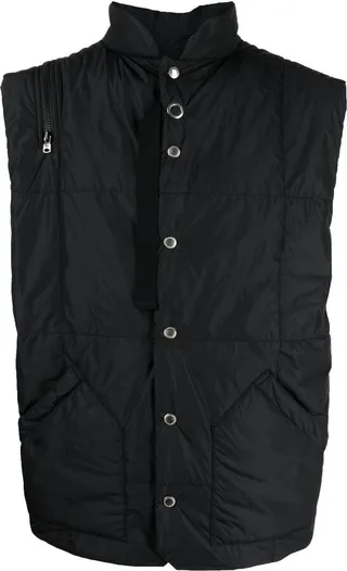 Zip-Detail Padded Gilet Jacket