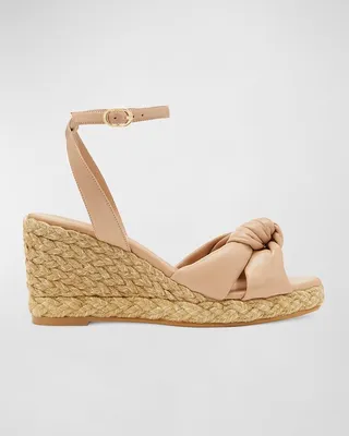 Playa Lambskin Knot Espadrille Sandals