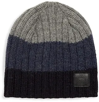 Robert Mackie Block Rib Slouch Wool Hat