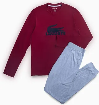 Men’s Velvet Logo Long Pajama Set