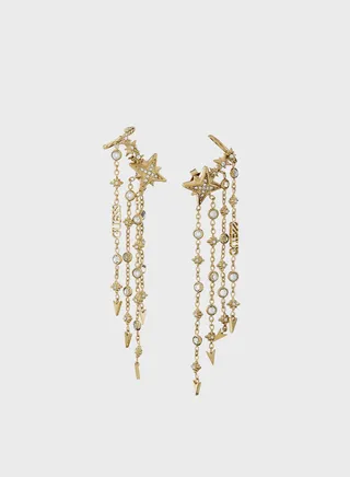 Stars And Chains Waterfall Earrings