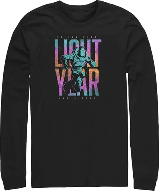 Men's Lightyear Colorful Logo Long Sleeve Shirt - Black - 2X Large
