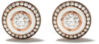18kt rose gold diamond Mina earrings