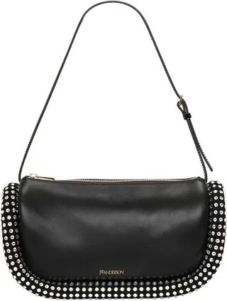 Bumper-15 Leather Shoulder Bag With Crystal