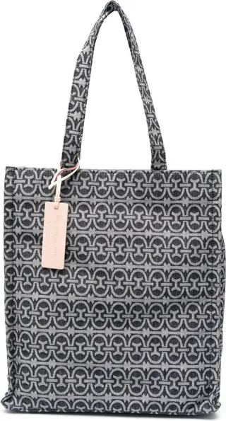 Monogram-Print Tote Bag