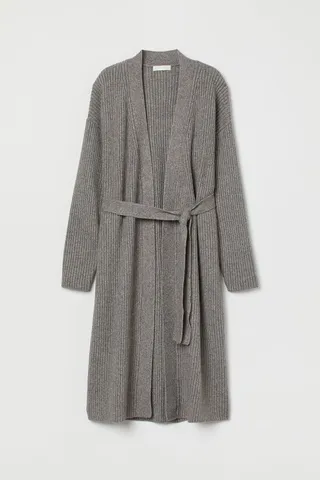 Long Cardigan with Tie Belt