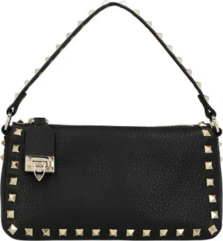 Small Rockstud grainy leather crossbody bag