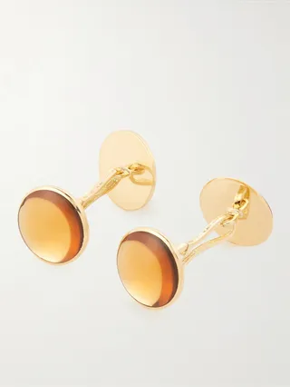 Gold Quartz Cufflinks