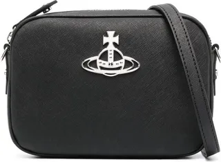 Orb-plaque crossbody bag