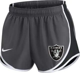 Nike Women's Dri-FIT Logo Tempo (NFL Las Vegas Raiders) Shorts in Grey