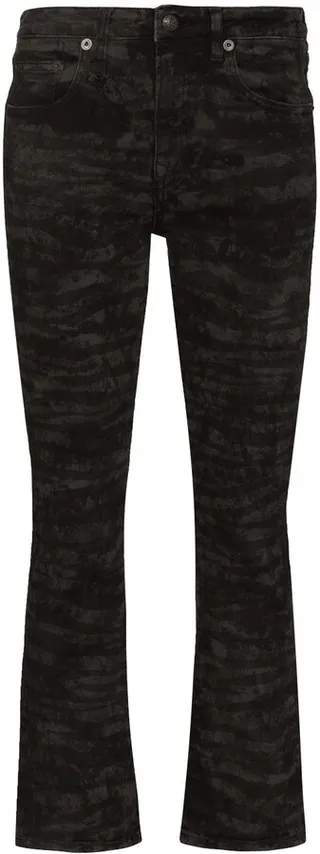 Kick Fit zebra print bootcut jeans