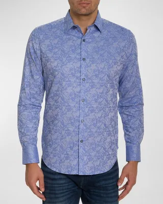 Men's Electric Slide Cotton-Stretch Sport Shirt