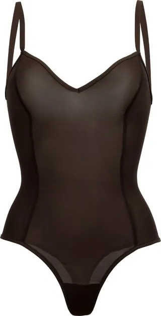 ITEM m6 - All Mesh Shape Thong Bodysuit - Black
