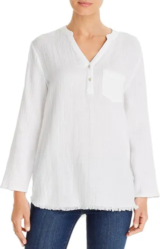 Rene Womens Released Hem V-Neck Tunic Top