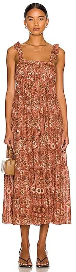 Ulla Johnson Cordelia Dress in Burnt Orange