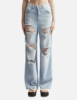 Distressed High Waist Jeans