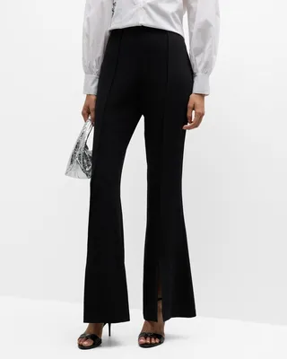 Billie Flared-Leg Split-Cuff Pants
