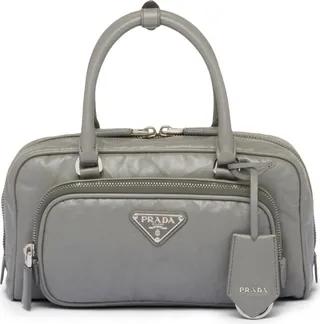 Multi-Pocket Leather Tote Bag