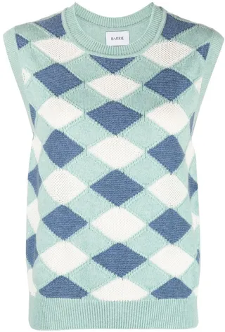 Geometric Cashmere Knit Top