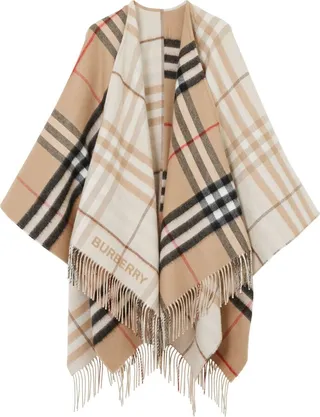 Check-Pattern Cape