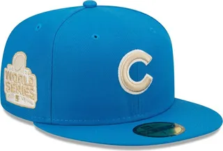 Men's New Era Blue Stone Chicago Cubs 2016 World Series Undervisor 59FIFTY Fitted Hat