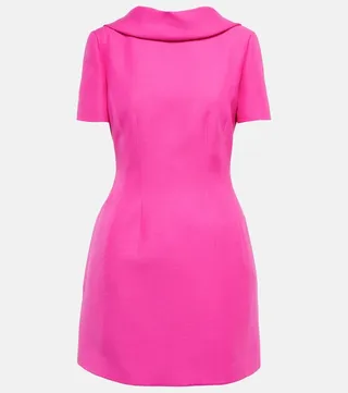 Wool and silk crepe minidress