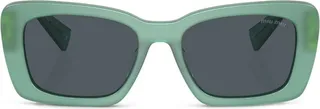 Logo-Plaque Rectangle-Frame Sunglasses