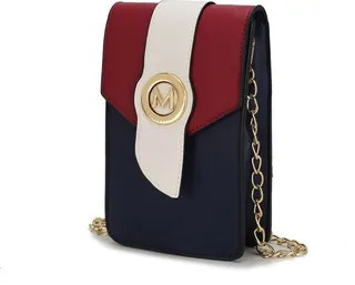 MKF Collection by Mia K Dixie Vegan Leather Phone Crossbody Bag - Blue