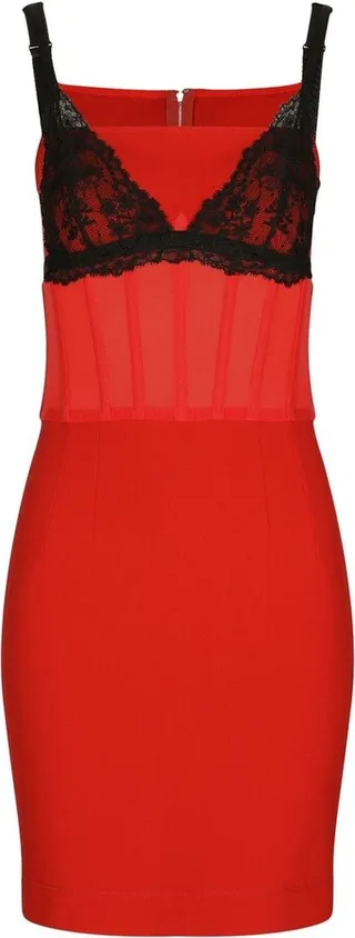 Lace-Detail Corset Dress