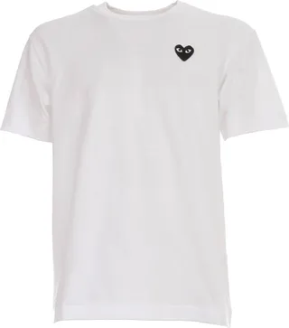 Comme des Garçons Play Heart Logo Embroidered T-Shirt