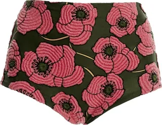 Geranio printed bikini bottoms
