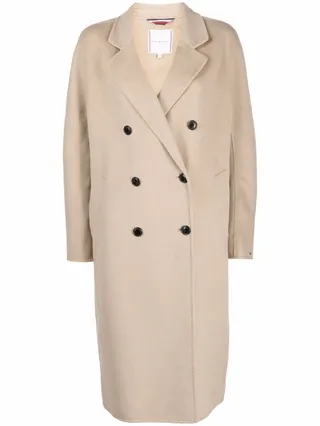 Double-Breasted Wool-Blend Coat