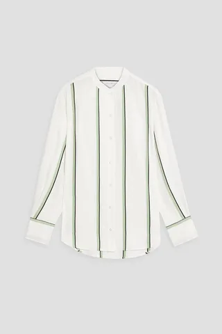 Leonne striped crepe shirt