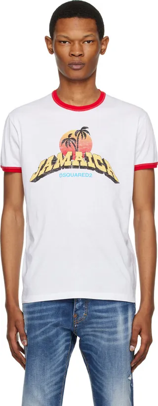 Dsquared2 White Jamaican Dan T-Shirt