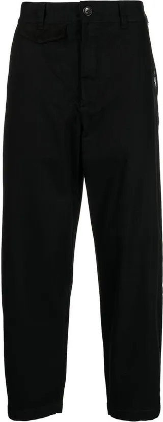 Straight-Leg Cropped Trousers
