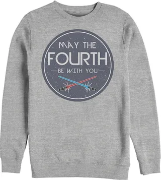 Men's Star Wars May the Fourth Lightsabers Sweatshirt - Athletic Heather - 2X Large
