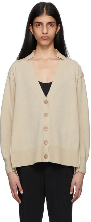 Stella McCartney Beige Regenerated Cashmere Cardigan