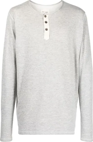 Henley long-sleeve T-shirt